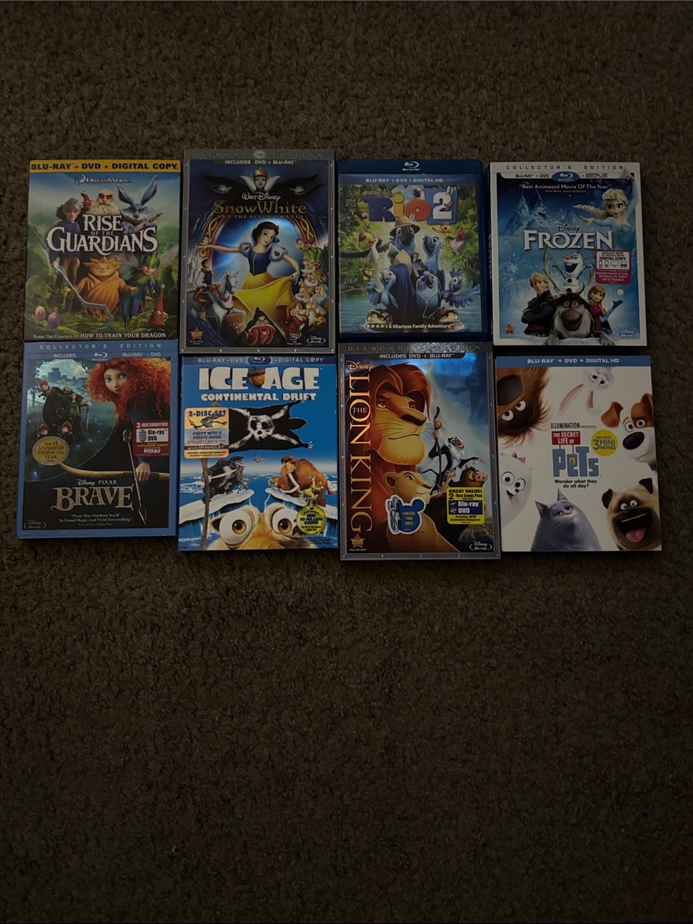 Assorted Kids' Animated Blu-ray Movie Collection - Blue Cases